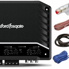 Rockford Fosgate R2-300X4 Prime Series 300 Watts 4-Channel Class D Amplifier + 4G Amp Kit