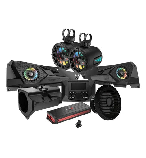 Cerwin Vega RPMRZRKD23 2014+ RZR XP Complete Audio Kit with 6 Ch Digital Amplifier, CMR3 Media Audio Player, 6.5” 2-Way Tower Speaker System and 10” Sealed Marine Subwoofer