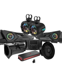 Cerwin Vega RPMRZRKD23 2014+ RZR XP Complete Audio Kit with 6 Ch Digital Amplifier, CMR3 Media Audio Player, 6.5” 2-Way Tower Speaker System and 10” Sealed Marine Subwoofer