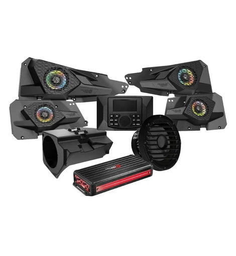 Cerwin Vega RPMRZRKD42 2014+ RZR XP Complete Audio Kit with 6 Ch Digital Amplifier, 10” Sealed Marine Subwoofer and CMR3 Media Audio Player