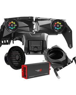 Cerwin Vega RPMX3KM2 2017+ Can Am Maverick X3/X3 Max - Radio, Speakers, and 10” Marine Subwoofer with 4CH Amplifier Kit