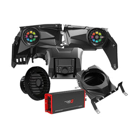 Cerwin Vega RPMX3KM2 2017+ Can Am Maverick X3/X3 Max - Radio, Speakers, and 10” Marine Subwoofer with 4CH Amplifier Kit