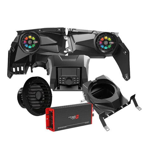 Cerwin Vega RPMX3KM2 2017+ Can Am Maverick X3/X3 Max - Radio, Speakers, and 10” Marine Subwoofer with 4CH Amplifier Kit