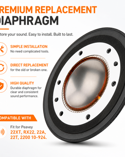 3 Replacement Diaphragm For Peavey 22 Series Drivers: 22XT, 22XT+, 22XTRD, 22T, 22A, 2200, and more