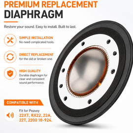 3 Replacement Diaphragm For Peavey 22 Series Drivers: 22XT, 22XT+, 22XTRD, 22T, 22A, 2200, and more