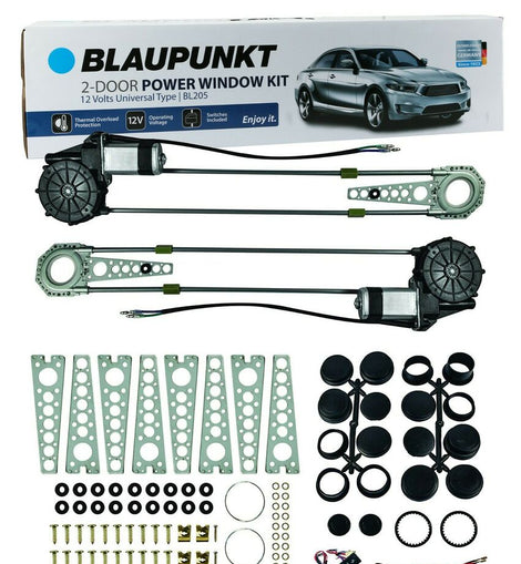 Blaupunkt BL205 Universal Car Power Window Kit, 2-Door, 12 Volt