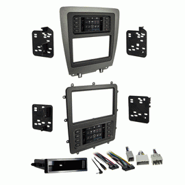 Metra 99-5839CH Charcoal Single/Double DIN Dash Kit for 2010-2014 Ford Mustang