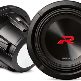 Alpine R2-W8D4 8" R Series 1,000 Watt Car Audio Subwoofer, 4 Ohm, Dual VC Sub + KTE-8G.3 Grille