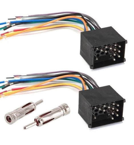 2 Absolute A470-8590 Wiring Harness + 2 Antenna For 1987-2005 BMW 325i E36 E46 E39