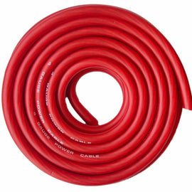 True 4 Gauge 25 Feet CCA Red Flex Power Wire Strand High Voltage Marine Cable