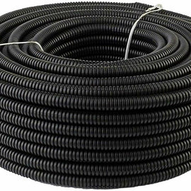 XP Audio XSLT12-50 50 Ft. 1/2" Split Wire Loom Conduit Polyethylene Tubing Black Color Sleeve Tube