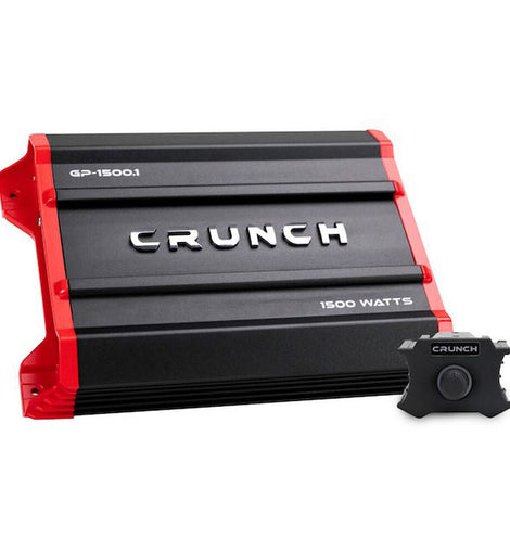 Crunch Ground Pounder GP-1500.1 1500W Max Monoblock Subwoofer Class AB 1500 Watts Car Amplifier