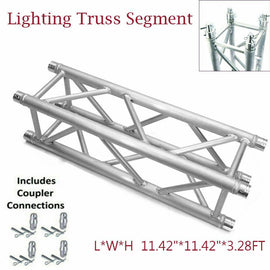 MR Truss 1 Meter (3.28ft) Straight Square Aluminum Truss Segment for Pro Lighting + 4 Coupler Connections