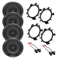 Alpine EL-E65-G 2 Way 6.5" Front & Rear Speakers Harness Speaker Adapter 1995-up GM Full Size Trucks & SUV