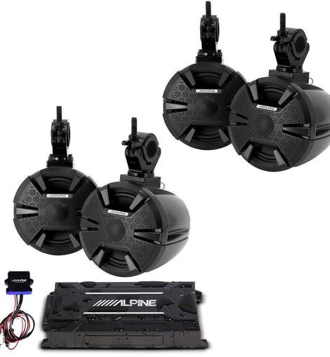 Alpine PSS-SXS01-PWR Side-by-side sound system includes four 6-1/2