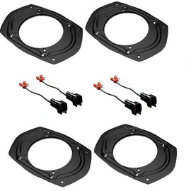 4pcs FORD 6x9 5x7 6x8 to 5.25" 6.5" Car Speaker Adapter Plate With Wire Harness