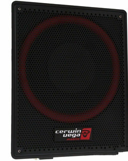 Cerwin Vega VPAS12 600W Max (250W RMS) 12" Under Seat Powered Subwoofer Enclosure Slim Powered Enclosure