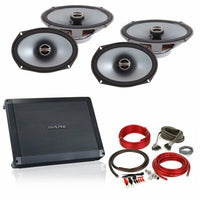 Alpine BBX-F1200 4 Channel Amp+ 4 S2-S69 6x9" Speakers + KIT4 Amp Kit