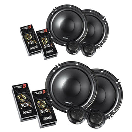 2 Pair Cerwin Vega XED650C 6.5" 2-Way Car Audio Component Speaker System