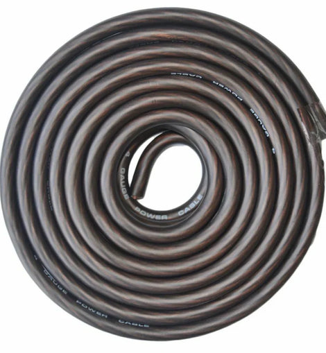 20' FT 4 GAUGE GA AWG BLACK WIRE CABLE POWER GROUND PRIMARY AMP FLEXIBLE