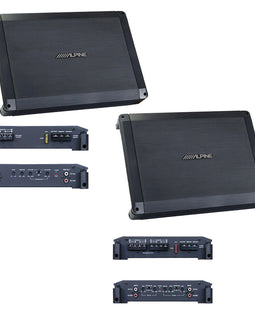 Alpine BBX-F1200 4CH Amplifier BBX-T600 2CH Car Speaker Audio Amplifier Package