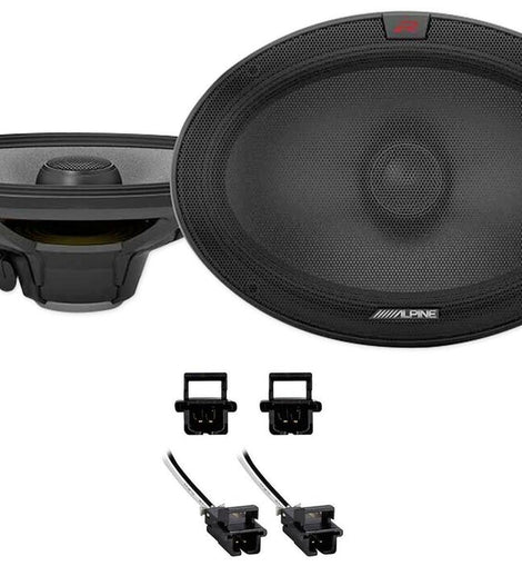 Alpine R2-S69 Rear Speaker + 72-4568 Fit 1997-2003 Chevrolet Chevy Malibu
