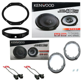 Kenwood Front/Rear door coaxial speakers install kit for 2015-2018 Ford F-150