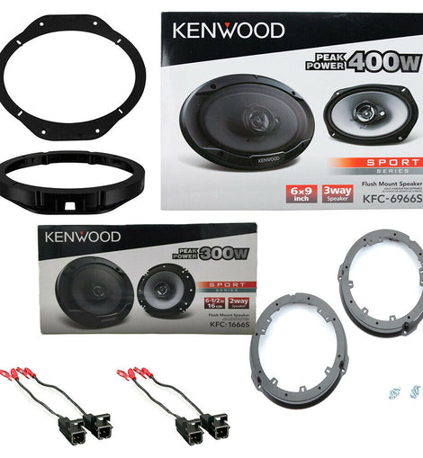 Kenwood Front/Rear door coaxial speakers install kit for 2015-2018 Ford F-150