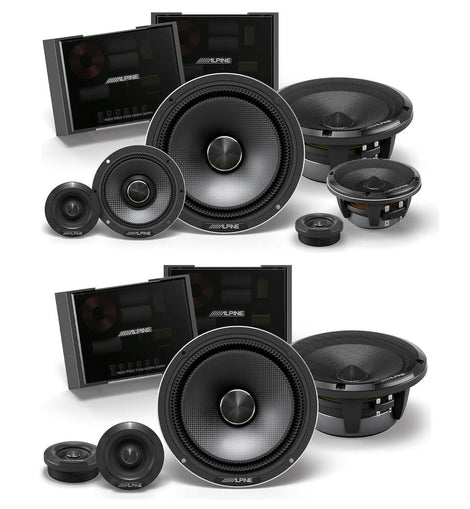 Alpine HDZ-653S 6.5” 3-Way & HDZ-65CS 6.5” 2-Way Slim-fit Component Speaker Set