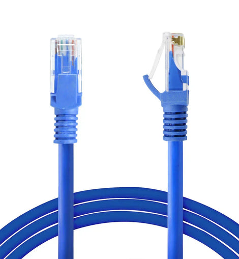 6 Cat6a Ethernet Network Patch Cable RJ45 23AWG 600Mhz Solid Copper Wire 3' Blue