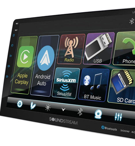 Soundstream VRCPAA-106M 10″ Mechless Headunit w/ Apple CarPlay & Android Auto