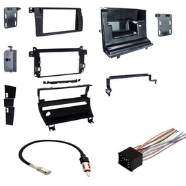 Metra 95-9310B BMW M3 2001-2006 with 5-Switch Panel Vehicle Double DIN Dash Installation Kit with Metra 70-8590 Wiring Harness and Metra 40-VW10 Antenna Adapter