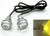 Heise HE-SALY Yellow Accent Light with Silver Frame - .75 Inch, 3 Watt