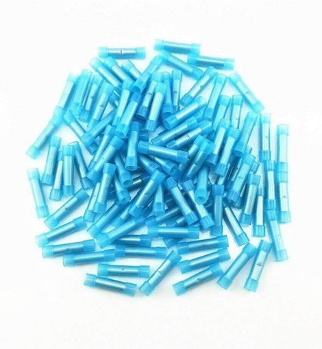 Install Bay BNBC-1 Blue Nylon Butt Connector - 16-14 Gauge Package of 1000