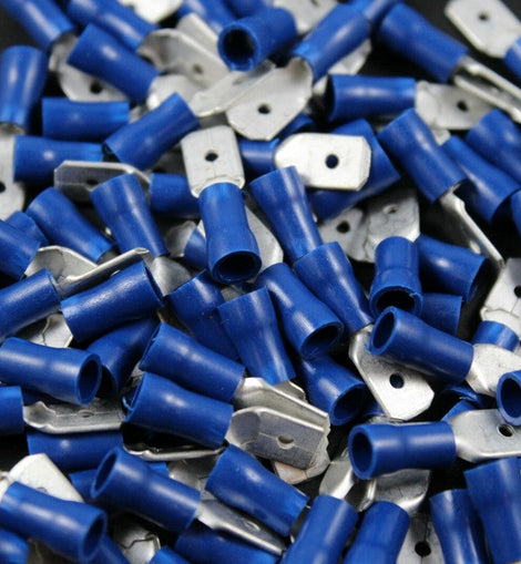 Install Bay BVMD250 Blue Vinyl Male Quick Disconnect 16-14 Gauge .250