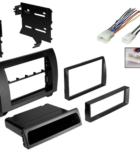 Double DIN or Single DIN Car Stereo Installation Kit Fit 2007-2013 Toyota Tundra