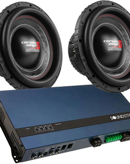 Soundstream RN1-5000D 5000W Bass Amplifier + 2 Cerwin Vega VMAX12D4 2000W Subwoofers