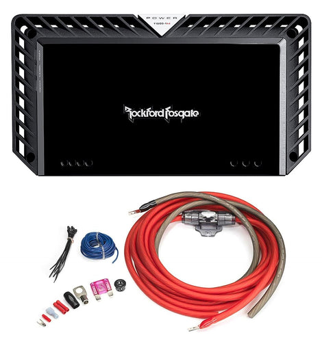 Rockford Fosgate T1500-1bdcp 1500 watts RMS x 1 at 2 ohms + Install Kit