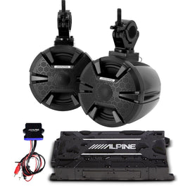 Alpine PSS-SX01 UTV 6 1/2" Speakers Pod, 4 Channel Amp & Bluetooth Controller