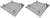 2 BP1414 Universal Aluminum Base Raised Plate 12" x 12" for 12" Square Truss