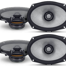 2 Pair Alpine R-Series R2-S69 300 Watts 6x9" 2-Way Coaxial Car Audio Speakers