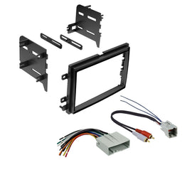 American Terminal Compatible with select 2004-2016 vehicles from Ford, Mercury, Lincoln Double DIN Stereo Harness & Antenna Radio Install Dash Kit Package