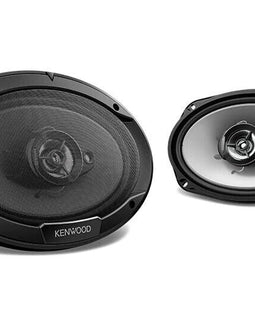 Kenwood KFC-6966S 6x9" 400-Watt 4-ohm Sport Series 3-Way Speakers + 6x9" PRO Angle MDF Black Carpet Box