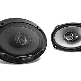 2 Kenwood KFC-6966S 6"x 9" 3-Way Coaxial Speaker + 2 Speaker Boxes