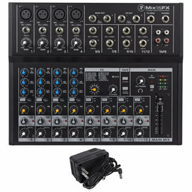 Mackie Mix12FX 12CH Compact Mixer Effects + Certified Headphone + Pair of Audio Cable+ Phone Holder