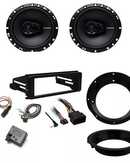 Fosgate Speaker Dash Kit Steering Wheel Control Fit 1996-2013 Harley Davidson Motorcycles
