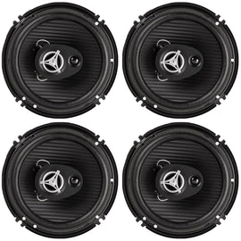 2 Pair Power Acoustik EF-653 6.5″ 3-Way Full-Range Speakers