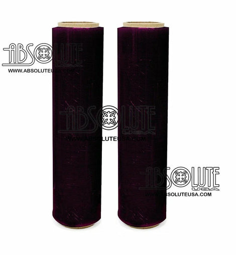 2 (TWO) Rolls Black Hand Stretch Plastic Film Pallet Shrink Wrap