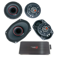 Cerwin Vega PH654 6.5" & PH694 6x9" Horn Speakers + B54 1200W 4CH Amplifier