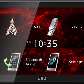 JVC KW-M180BT 2 DIN 6.75" Media Player USB Mirroring For Android Bluetooth + Backup Camera